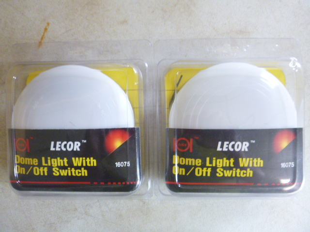 2 Lecor 12 Volt Hardware Dome Lights