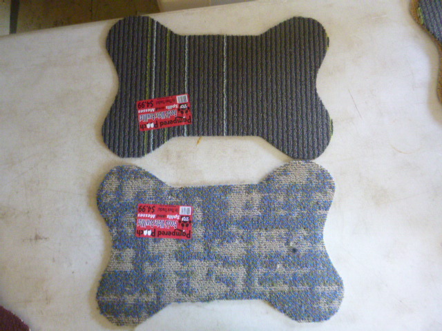 2 Pampered Pooch Food and Water Bowl Mats