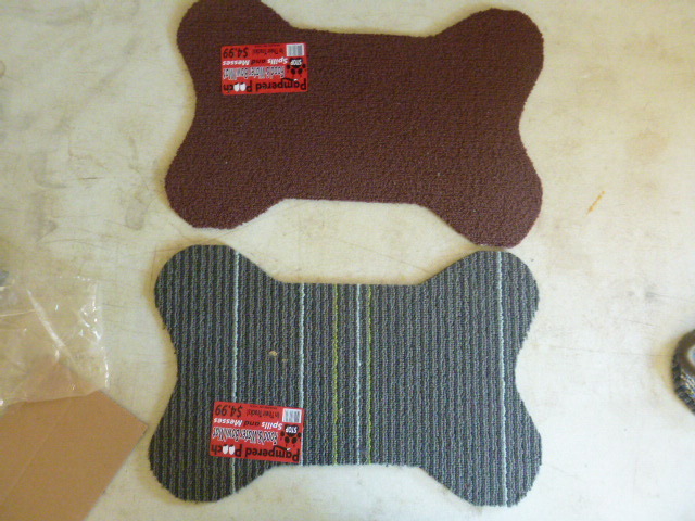 2 Pampered Pooch Food and Water Bowl Mats