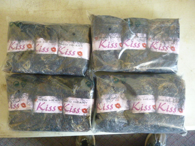 4 Packs of Red Heart Kiss Yarn