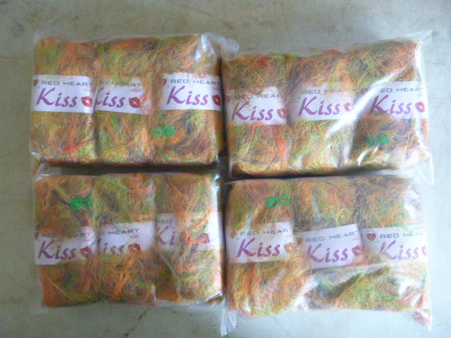 4 Packs of Red Heart Kiss Yarn