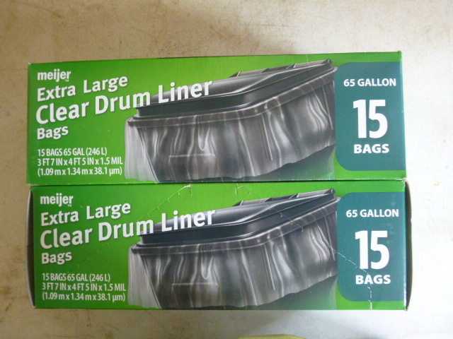 2 Boxes of Meijer Extra Large Clear Drum Liners