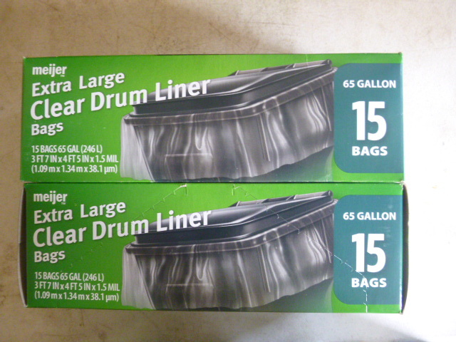 2 Boxes of Meijer Extra Large Clear Drum Liners