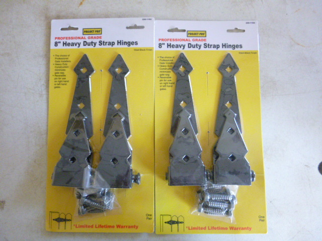 2 Project Pro Professional Grade Heavy Duty Strap Hinges