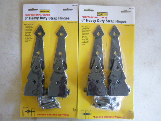2 Project Pro Professional Grade Heavy Duty Strap Hinges