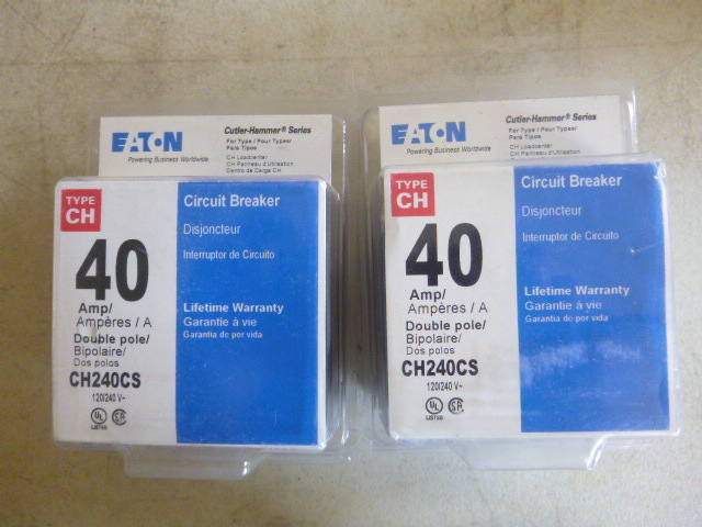 2 Eaton Cutler-Hammer Series Circuit Breakers