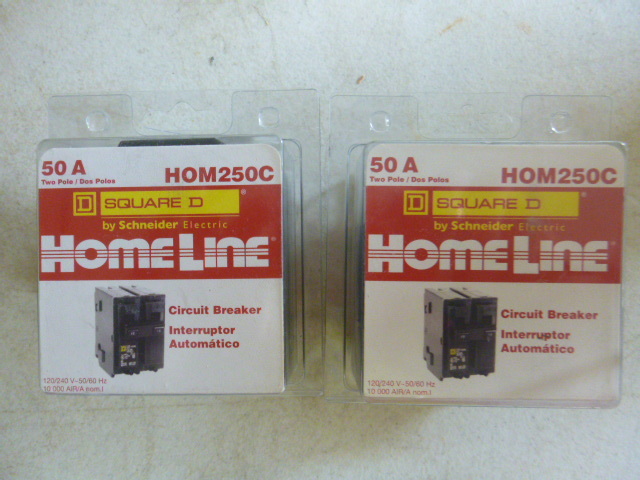 2 Square D Circuit Breakers