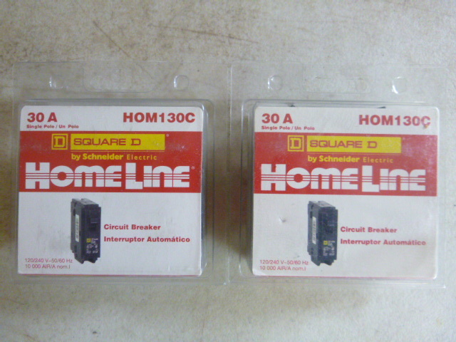 2 Square D Circuit Breakers