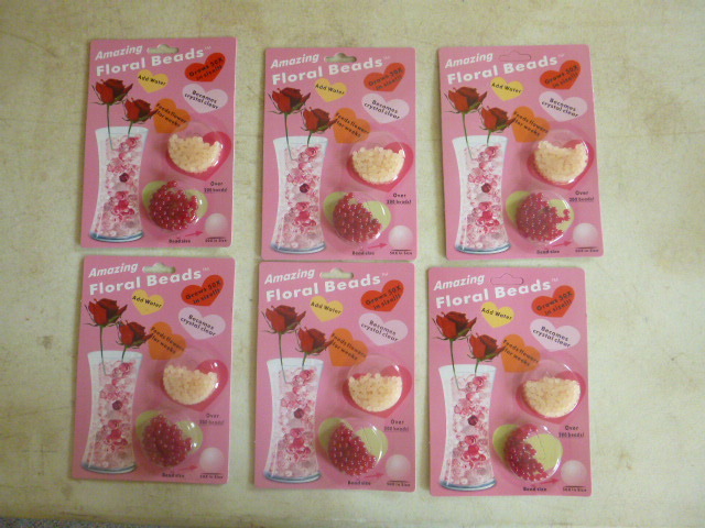 6 Packs of Amazing Floral Beads