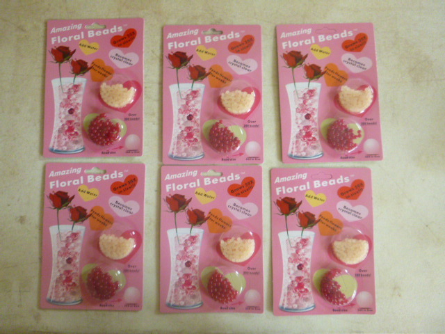 6 Packs of Amazing Floral Beads
