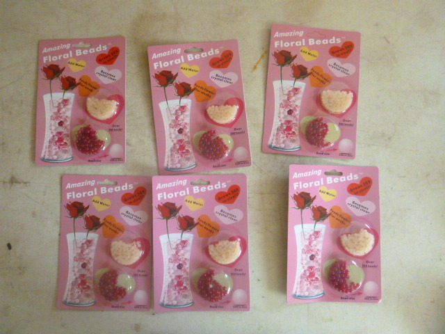 6 Packs of Amazing Floral Beads