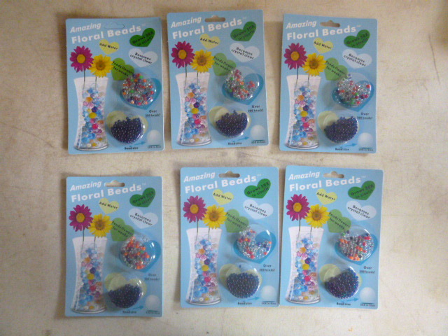 6 Packs of Amazing Floral Beads