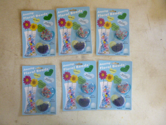 6 Packs of Amazing Floral Beads