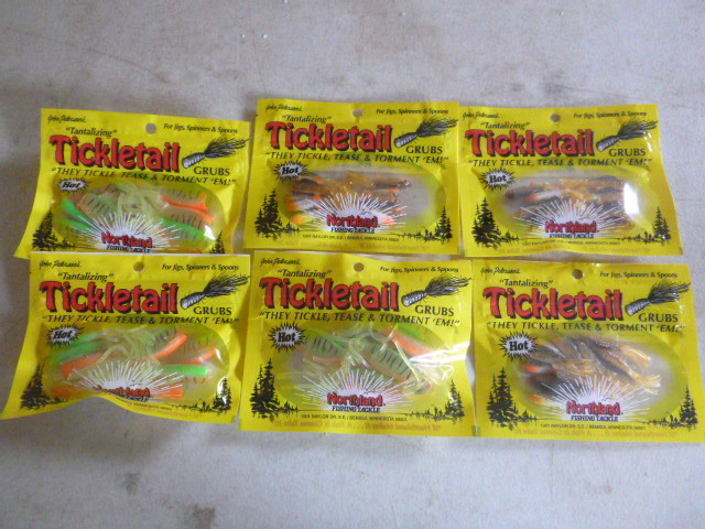 6 Packs of Northland Tickletail Grubs