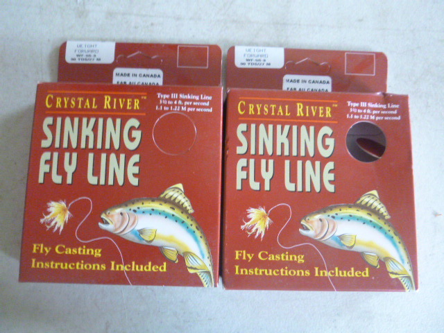 2 Spools of Crystal River Type 3 Sinking Fly Casting Line