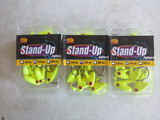 3 Packs of Apex Stand-Up Jigheads
