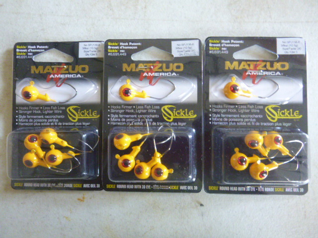 3 Packs of Matzuo Sickle Jigheads