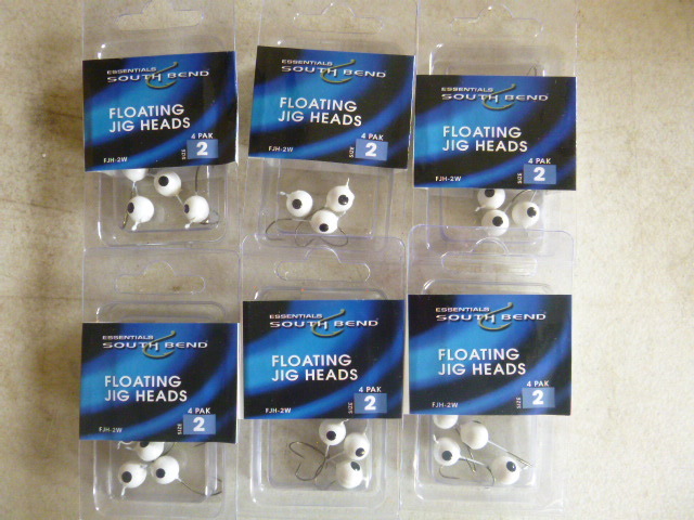6 Packs of South Bend Floating Jigheads
