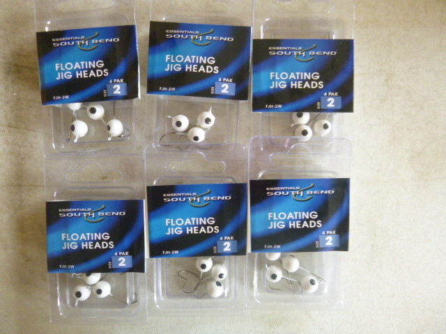 6 Packs of South Bend Floating Jigheads