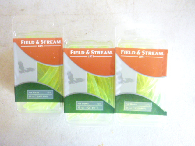 3 Packs of Field & Stream Hot Worms