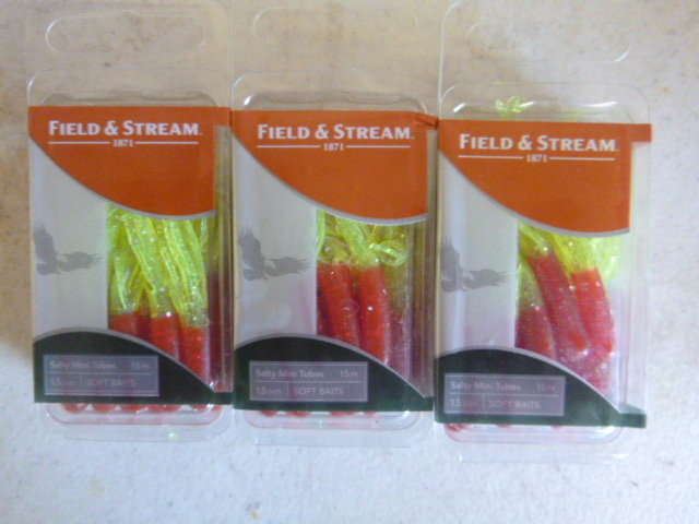3 Packs of Field & Stream Salty Mini Tubes