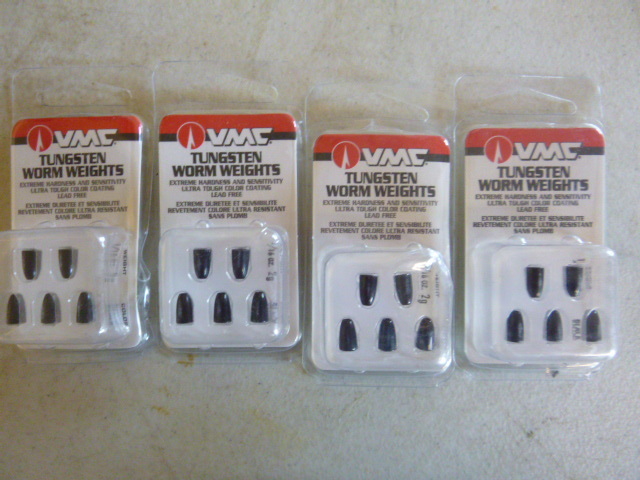 4 Packs of VMC Tungsten Worm Weights