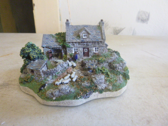 The Danbury Mint Shepherds Cottage Sculpture