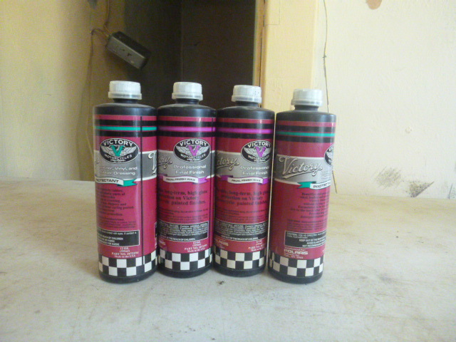 4 Bottles of Victory Leather, Vinyl and Rubber Dressing Protectant