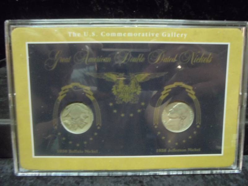 Great American Double Dated Nickel - 1938 Buffalo, 1938 Jefferson in Case