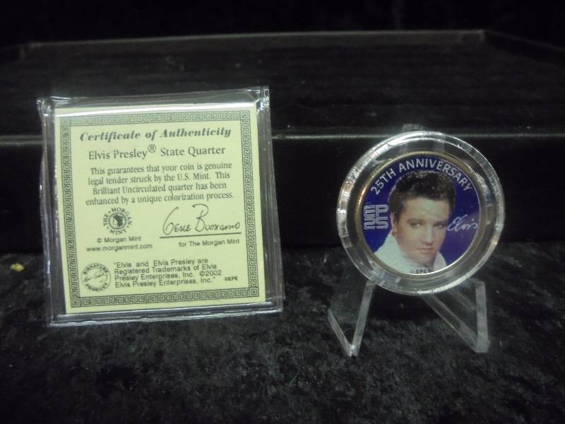Elvis Presley State Quarter with stand
