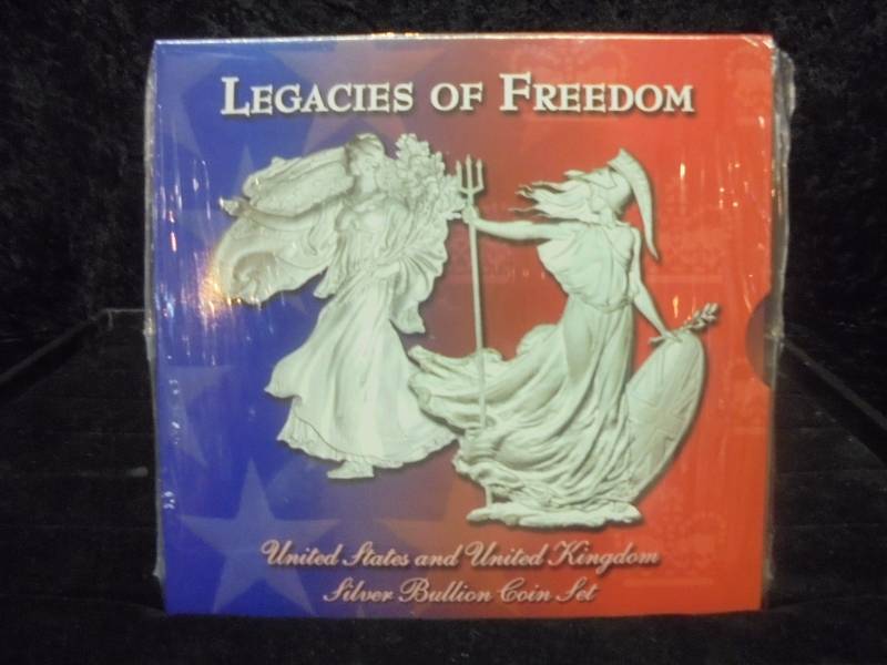 US & UK SILVER Bullion Coin Set - Legacies of Freedom