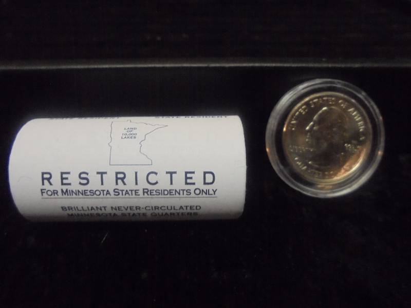 Brilliant Uncirculated MINNESOTA State Quarters, Appx Half Roll