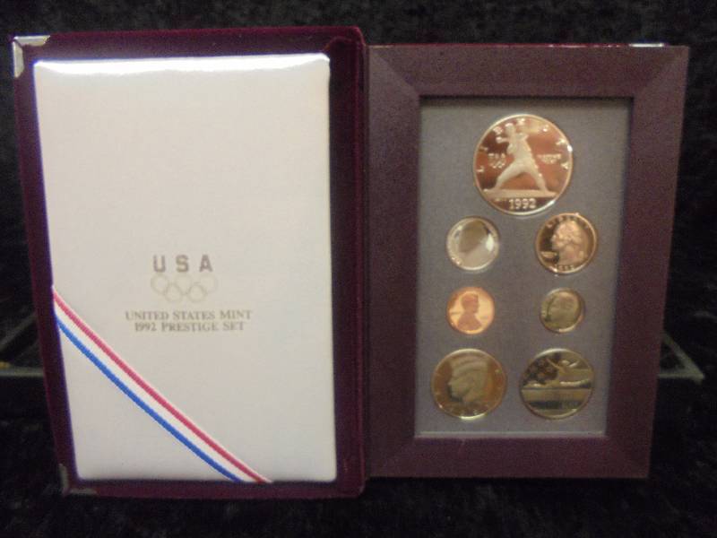 US Mint 1992 Prestige Set in Velvet Display