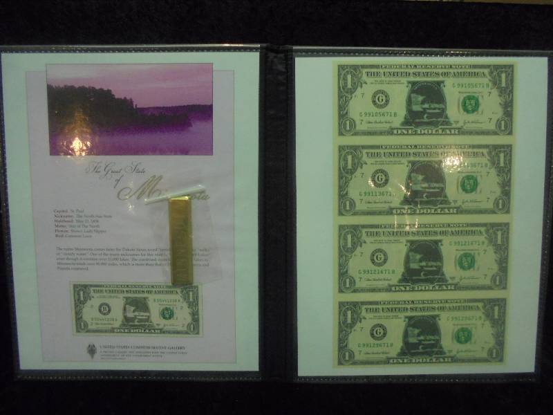 Uncut $1 Currency - Minnesota, in Portfolio