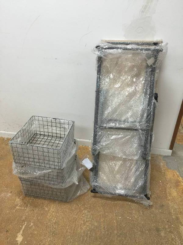 lot 12 image: Hopper Storage Cart, 32Hx48Wx17D, BLACK New