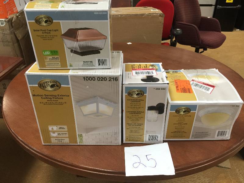 lot 25 image: Lot of hampton Bay Exterior Lamp New