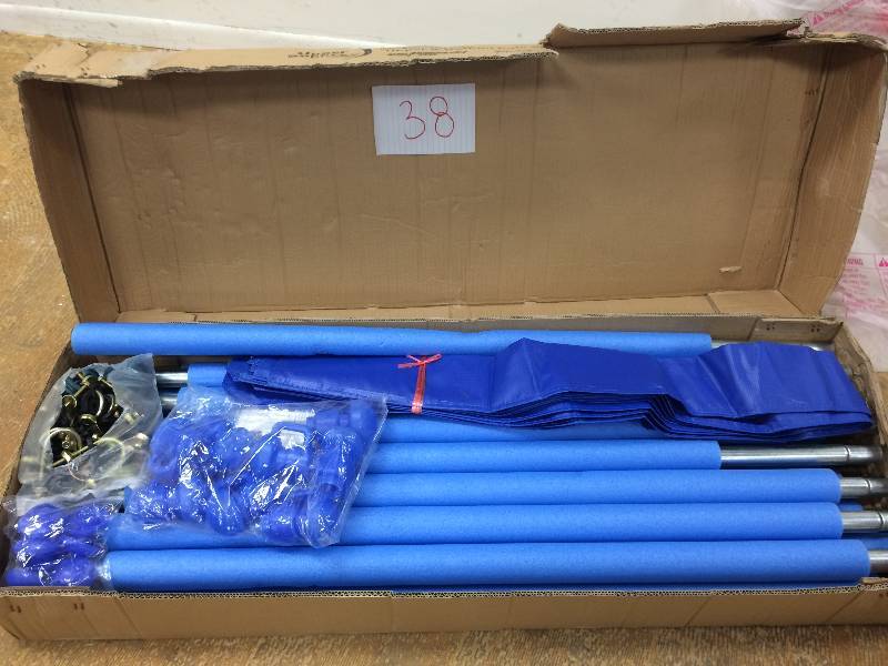 lot 38 image: Upper Bounce Trampoline Replacement Enclosure Poles & Hardware Set of 8 New