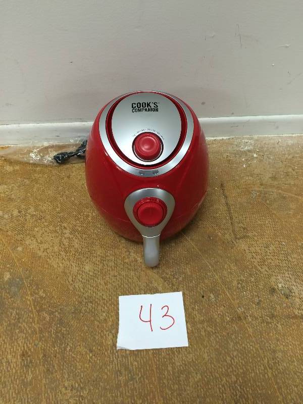 lot 43 image: Cooks Companion 1200W 2.2 qt High Speed Air Fryer  New