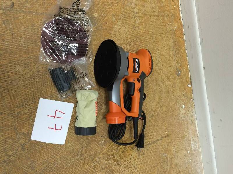 lot 47 image: Ridgid 6 in. Variable-Speed Dual Random Orbit Sander with AIRGUARD Technology New