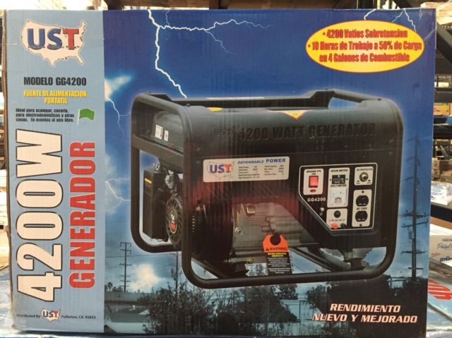 lot 72 image: UST 5555W Gas powered Portable Generator New