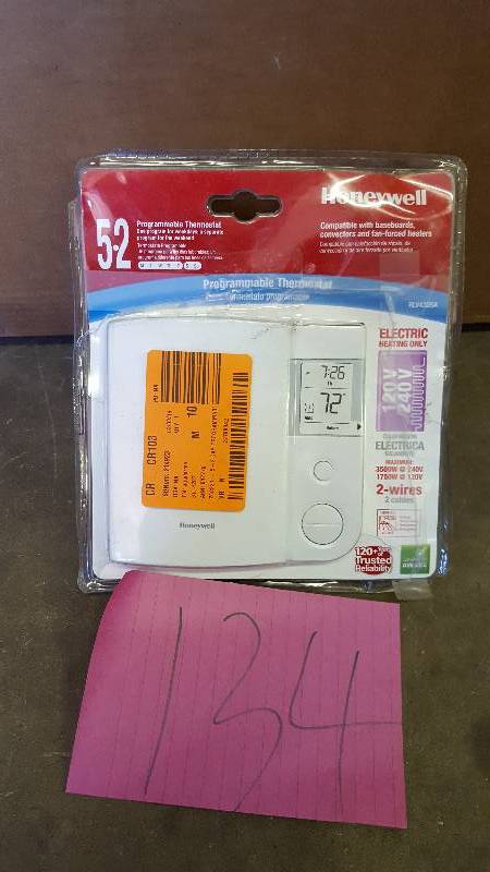 lot 134 image: Honeywell RLV4305A TRIAC 5-2 Programmable Thermostat