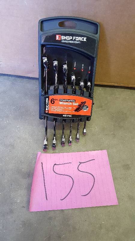 lot 155 image: Shop Force 6 PC Combination Wrench Set