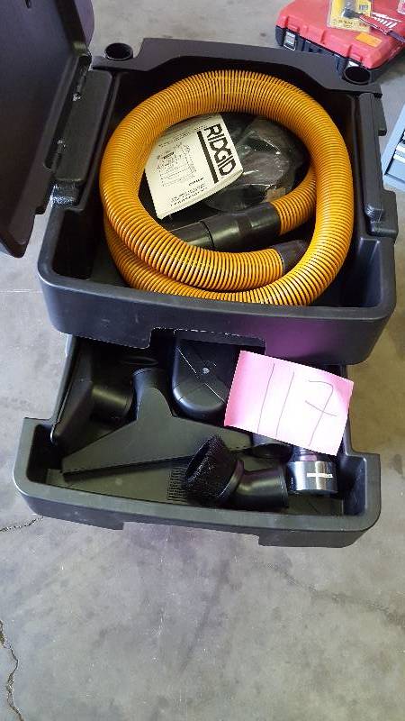 lot 117 image: Ridgid Smart Cart WetDry Vac with Storage model WD7000