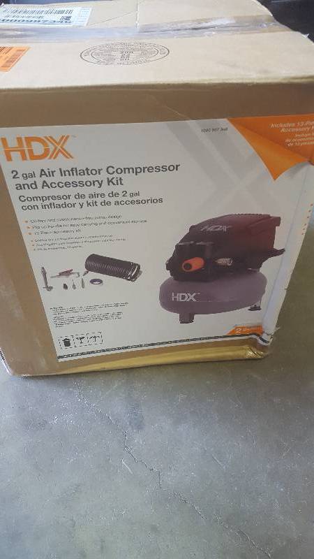 lot 4 image: HDX 2 Gallon Pancake Air Compressor - PSI, Tire, Car, 0.33 HP