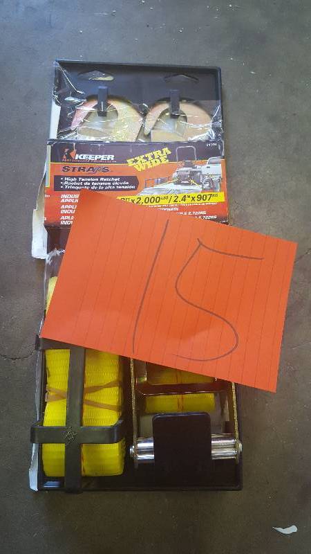 lot 15 image: Keeper 04106 8 x 2 Auto Ratchet Tie-Down with Snap Hooks
