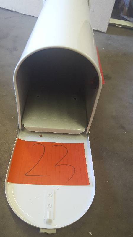 lot 23 image: Gibraltar Metal Mailbox damaged see pictures