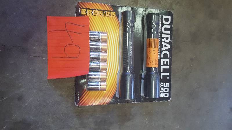 lot 49 image: Duracell Durabeam Ultra High Intensity Tactical- 500 Lumen Flashlight 2-Pack with 6 C Batteries
