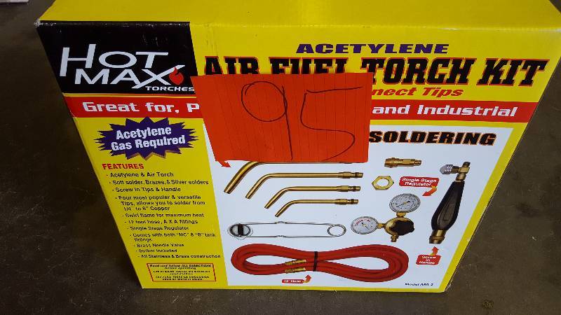 lot 95 image: Hot Max AFA-2 Air  Acetylene Torch Kit With Screw Connect Tips