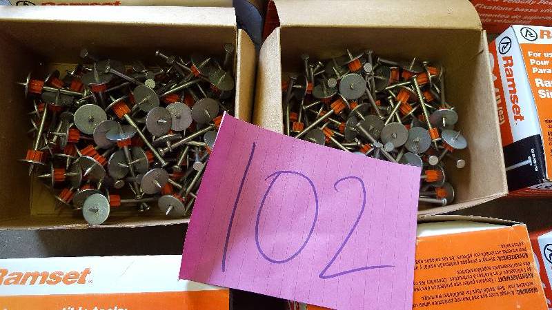 lot 102 image: Lot of 9 - 2 12 Washered Pin, 100 Pack