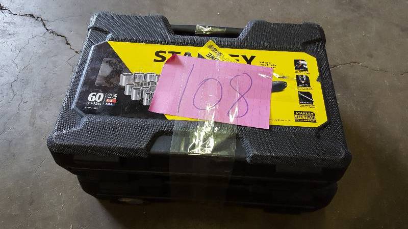 lot 108 image: Lot of 2 sets of Stanley 60 PC socket sets
